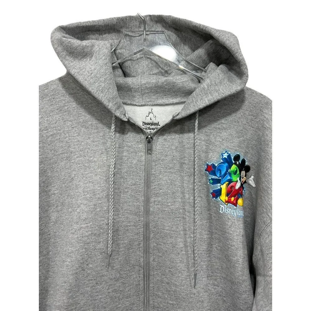 Disneyland Hoodie Full Zip Sweatshirt size L 2012 Mickey‎ and Friends Jacket NWT